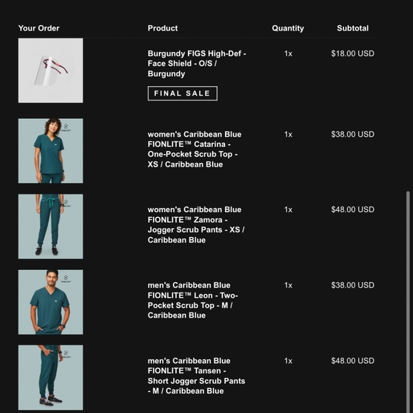 Caribbean Blue Zamora Jogger FIGS Scrub Pants - Picture 3 of 7